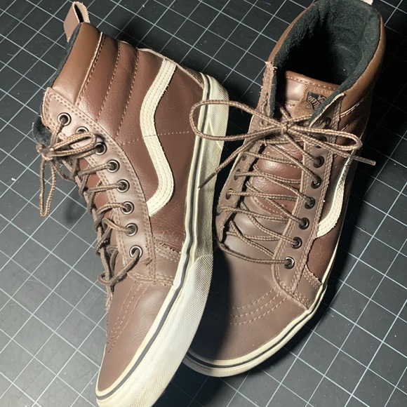 Men’s Vans Off The Wall, leather high top, size 11 - Picture 2 of 13